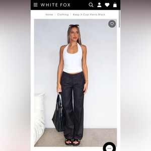 White Fox Keep it Cool Black Pants NWT SZ XS